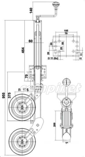 Roda Jockey Automática D60 250Kg - Image 3
