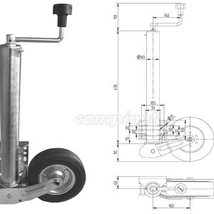 Roda Jockey Automática D60 250Kg