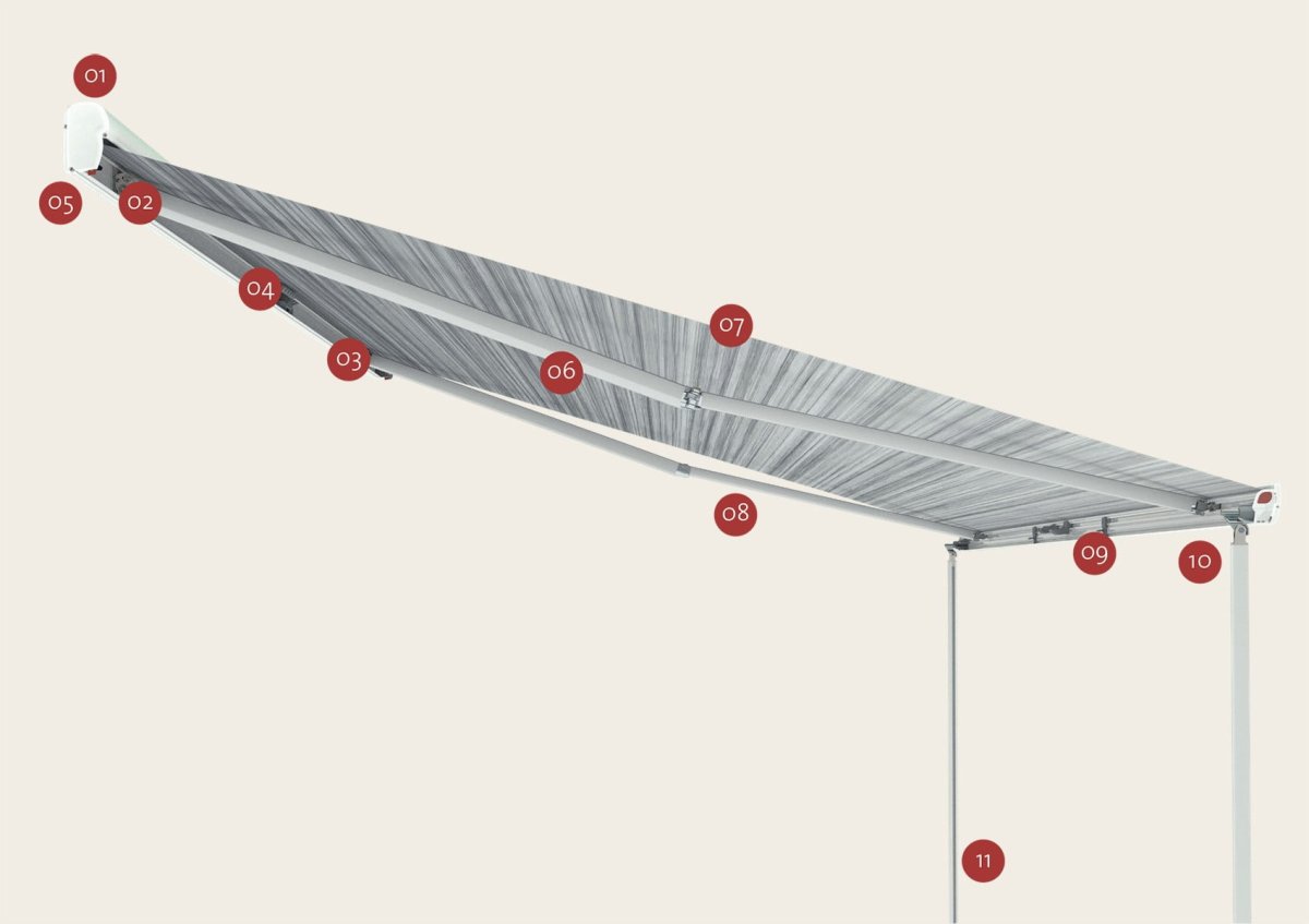 Toldo FIAMMA F45S 3.00 m Titanium (CINZA ANODIZADO) - Image 7