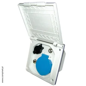 Tomada Exterior 12V 220V Branca