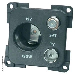 Tomada 12V Antena Peq Castanha