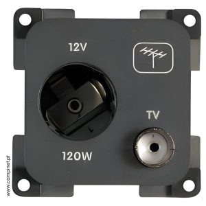 Tomada 12V Antena Gr Castanha