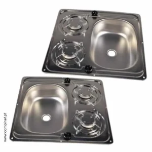 Fogão 2 Bicos com Lava-loiça Reversível 490x460mm