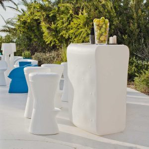 Balcão de bar curvo com luz Ibiza 120