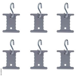 Kit 6 Ganchos de Suspensão Reversíveis com Furo Ø 5 ou 7mm