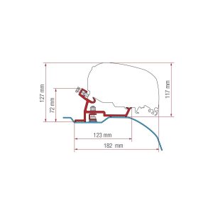 Kit de Fixação FIAMMA para Toldo 80 FIAT DUCATO/CITROEN JUMPER/PEUGEOT BOXER APÓS 06/2006