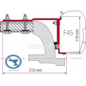 Kit de Fixação para Toldo F45 FIAT/CITROEN/PEUGEOT/TETO ALTO