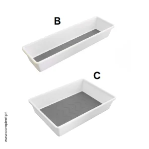 Porta Talheres (Branco/Cinza)