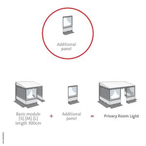 Painel Adicional 50 cm Para Privacy Room Light
