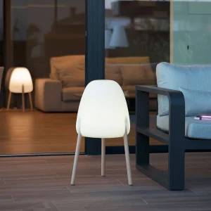 CANDEEIRO DE PÉ DE DESIGN COM PERNAS DE MADEIRA ROCKET 70