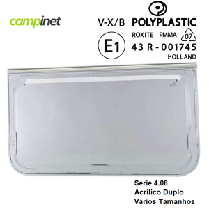 Janela Polyplastic SÉRIE 4.08 Dupla 600×360 (Acrílico)