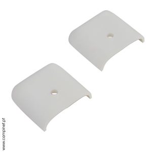 Conjunto de 2 Terminais Brancos para Calha de União de Painéis