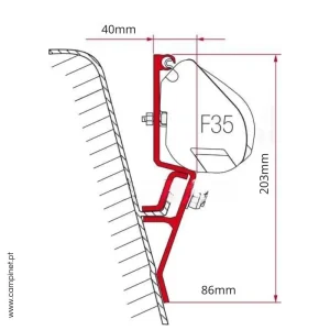Kit de Fixação Toldo F35 Volkswagen